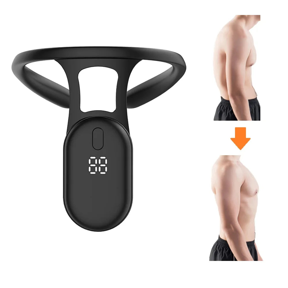 Smart Posture Corrector for Women, Smart Back Support, Smart Corrector for Hunchback, Back Posture Monitoring Improving The Hunchback Posture Corrector Vibrating, Universal for Men and Women(Black)