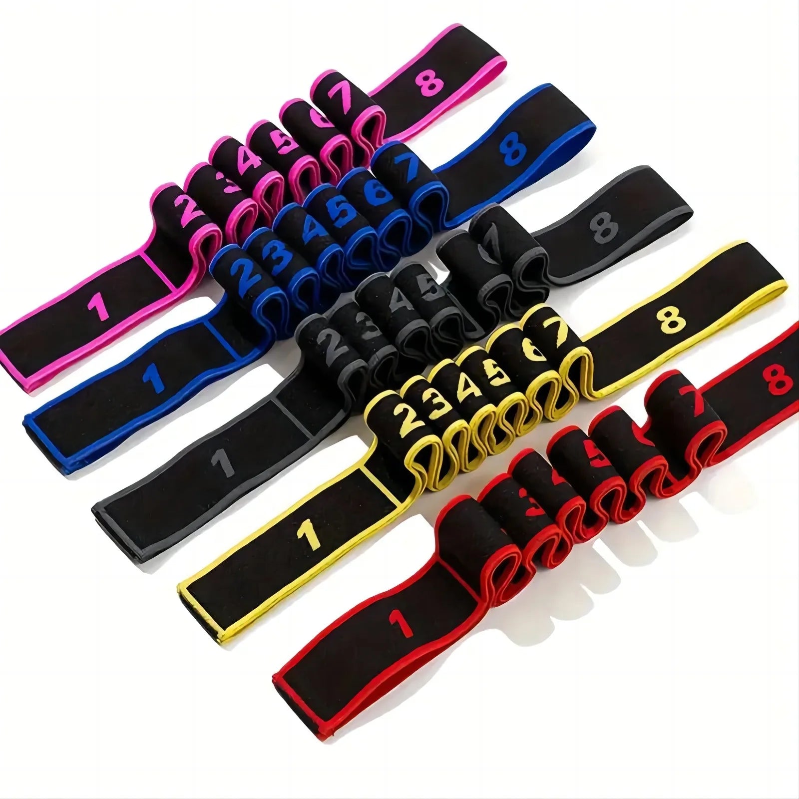 Stretching Strap with Loops - Non Elastic Stretch Band for Physical Therapy, Yoga Strap for Stretching Equipment, Stretch Bands for Exercise and Flexibility - Fascia, Hamstring & Leg Stretcher Belt