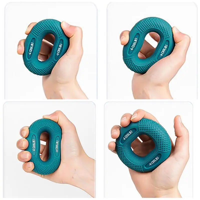 Hand Grip Strengthener, Grip Strength Trainer, Fingers Exerciser - Silicone Rings for Muscle Training Sports Rock Climbing Finger Rehabilitation Training,Hand & Wrist Muscles Trainer Stress Relief,5 Resistance Levels
