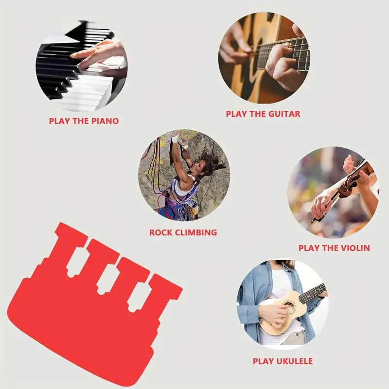 1PC Hand Exerciser–Improve Dexterity and Strength in Fingers, Hands, Forearms- Adjust Tension Per Finger– Simulated Strings Help Develop Calluses- Comfortable Conditioning