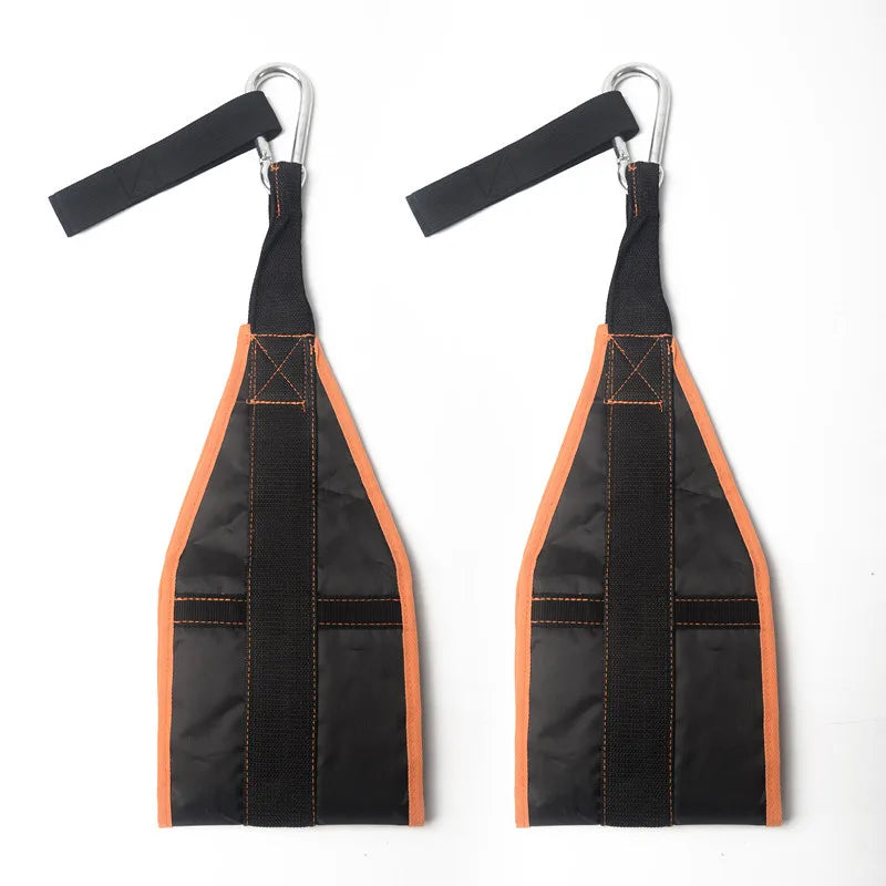 Hanging Ab Straps for Pull Up Bar & Core Strength Training - Soft Padded Exercise Straps for Ab Swing & Leg Raises, Hang Bar Strap with 2 Steel Carabiners - Abs Equipment for Home & Gym