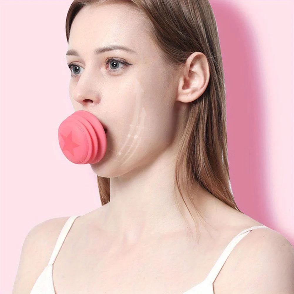 Jaw Exerciser,Double Chin Reducer,Facial Yoga for Skin Tighten Firm,Face Exerciser& Jawline Shaper, Jaw Trainer,Facial and Neck Exercise for Women and Men,Double Chin Breathing Exercise Device