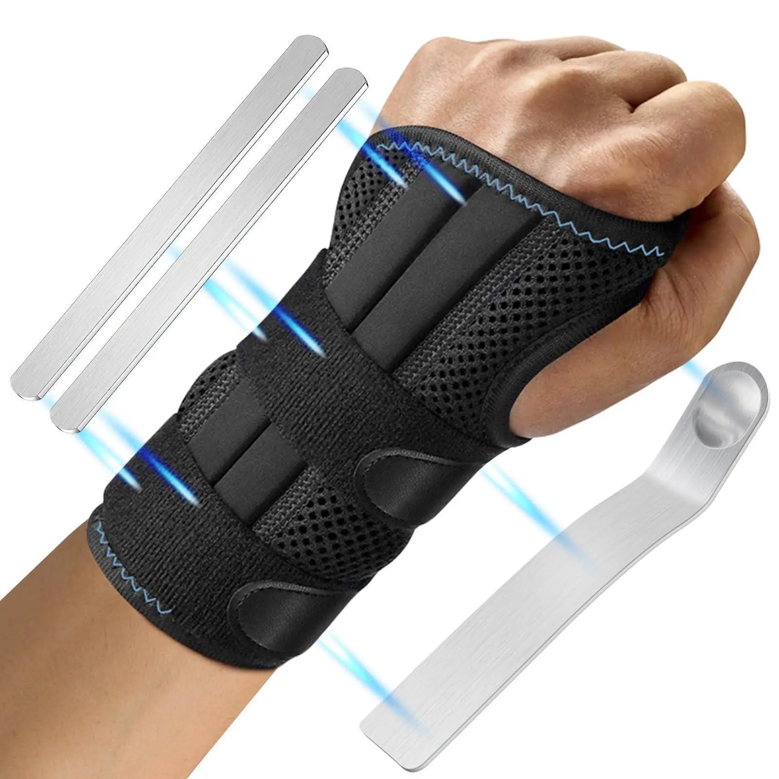 Breathable Wrist Brace, Thin Mesh Wrist Wraps Support for Tendonitis, Arthritis, Carpal Tunnel Pain Relief, Adjustable Wrist Compression Strap for Workouts, Fitness, Weightlifting, Fits both hands