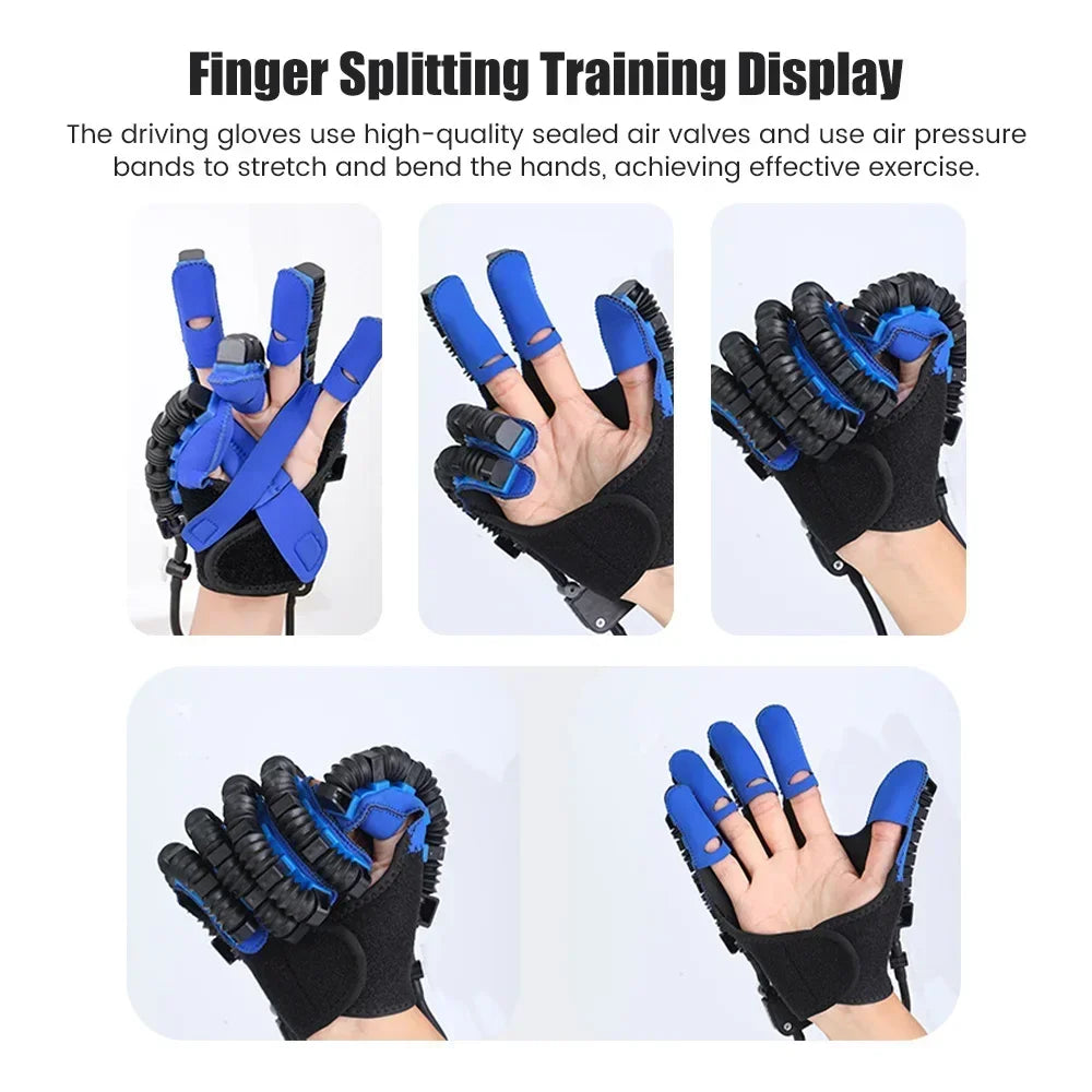 Rehability Robot Gloves Hemiplegia Hand Stroke Recovery Equipment, Hand Dysfunction Training Device for Stroke, Finger Orthosis for Finger Cramps (Left, M)