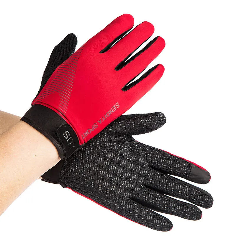 Cycling Gloves Mountain Bike Gloves Biking Gloves for Men Women Outdoor Full Finger Workout Gloves Touch Screen Anti-Slip Shock-Absorbing MTB Gloves Road Bicycle Gloves