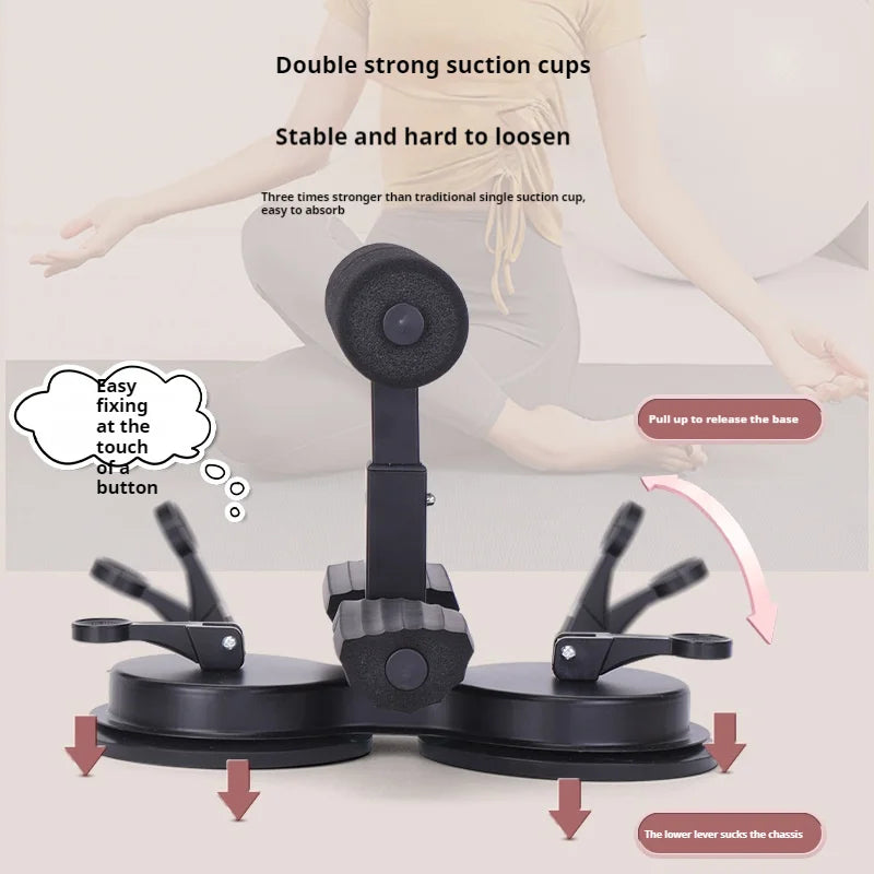 Black Ab Training Auxiliary Device, Ab Trainer Auxiliary Machine with Bands, Multi-functional Adjustable Ab Trainer Equipment, Ab Trainer Auxiliary Equipment for Home & Gym