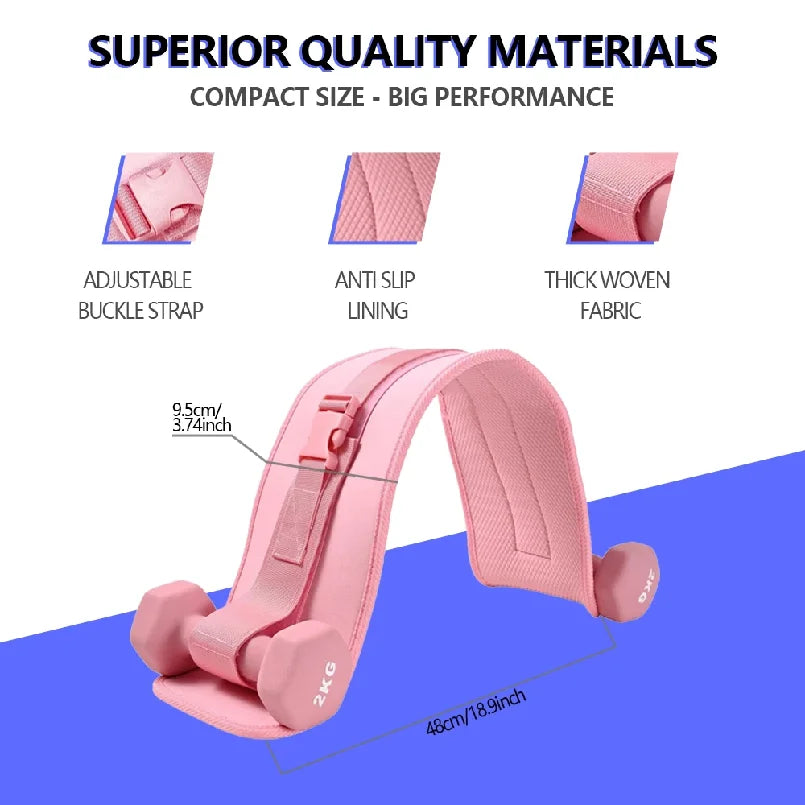 Thrust Belt – For Dumbbells, Kettlebells, and Plates – Slip-Resistant Padding for Hip Protection – Perfect for Gym, Home, and On-the-Go Workouts