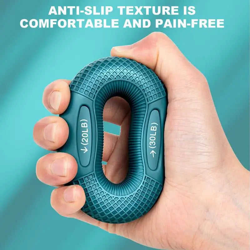 Hand Grip Strengthener, Grip Strength Trainer, Fingers Exerciser - Silicone Rings for Muscle Training Sports Rock Climbing Finger Rehabilitation Training,Hand & Wrist Muscles Trainer Stress Relief,5 Resistance Levels