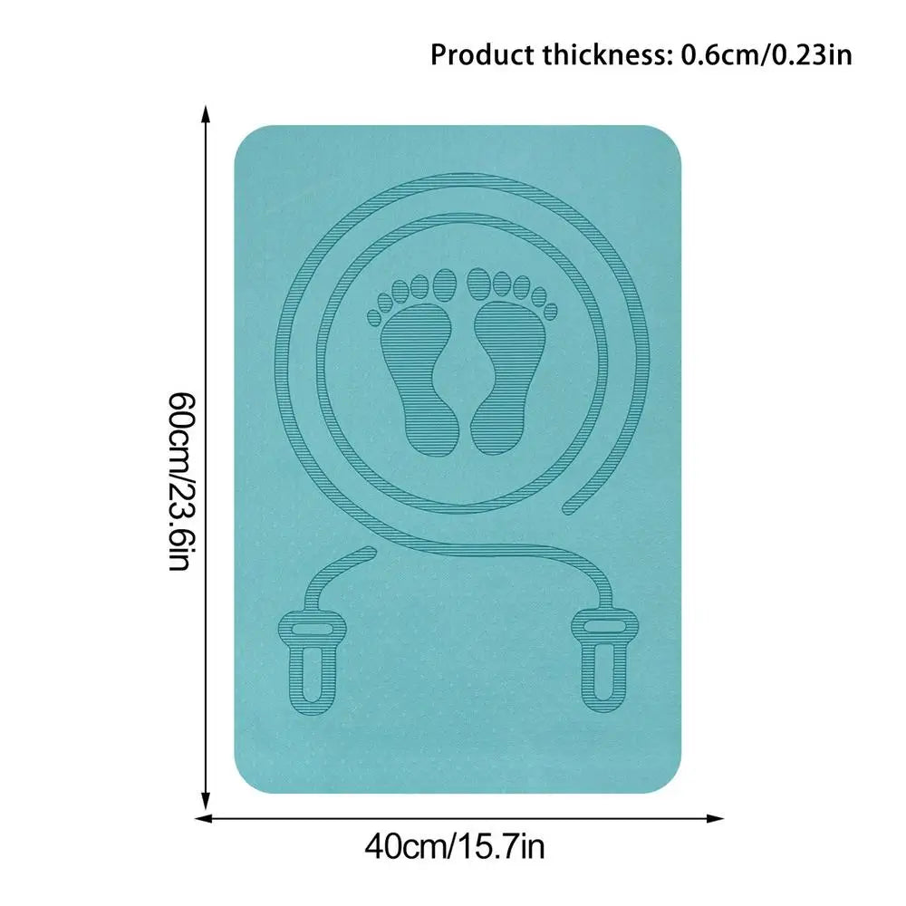 6mm Jump Rope Mat Non-Slip TPE Skipping Rope Mat Shock Absorption Pad Workout Fitness Mat For Home Gym Accessories Pilates Workouts Stretching Mats