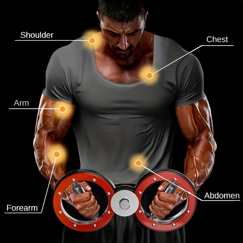 Adjustable Boxing Speed Arm Trainer – Home Gym Wrist & Arm Strengthener with Flywheel Resistance – Multi-Functional Combat Training Tool for Boxing, MMA, Fitness (Black/Red)