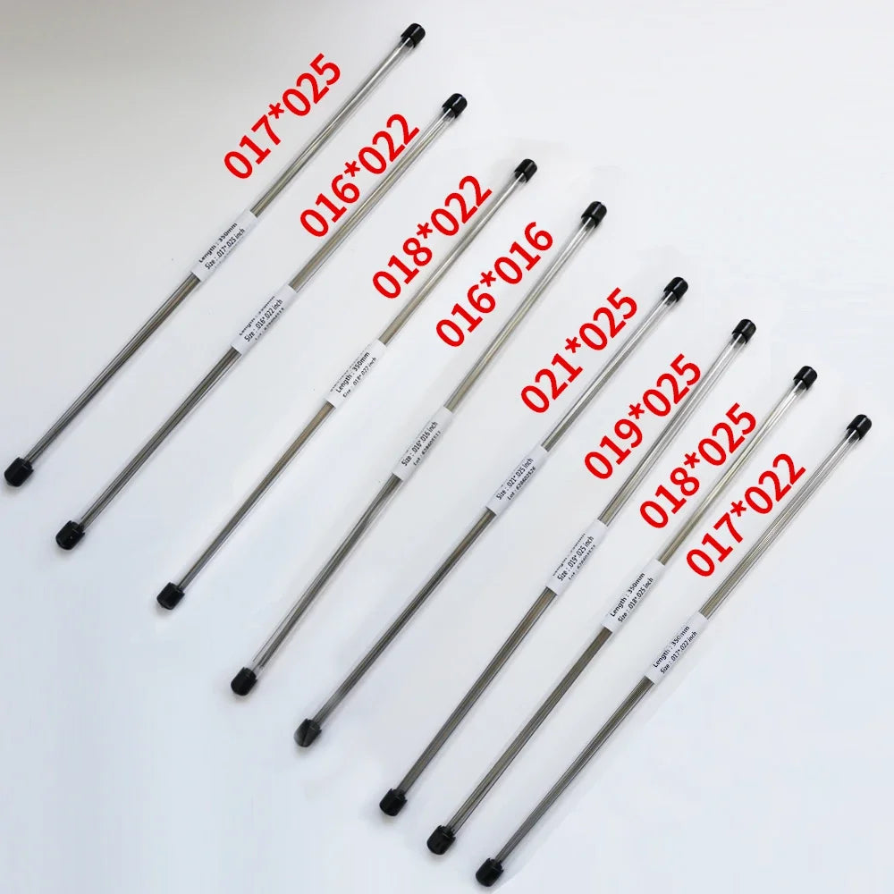 10pcs Lingual Retainer Wire Stainless SteelSuper elastic Flat Straight Twist Wires,0.010 * 0.032