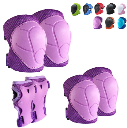 Knee Pads for Kids， Knee Pads and Elbow Pads Set Toddler 3-10 Years Protective Gear Set for Girls Boys with Wrist Guards for Skating Cycling Bike Rollerblading Scooter