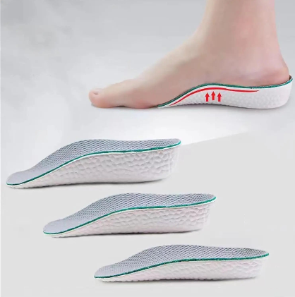Height Increase Insoles for Men and Women, Foot Arch Contour Shoes Lifts for Men Orthopedic Heel Lift Cushion Gel Leg Discrepancy Balancer (Grey,3 Pairs - 1.5cm 2.5cm 3.5cm) (Grey)
