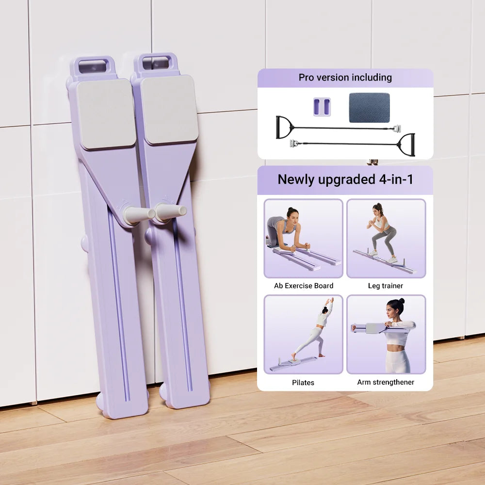 2-in-1 Abs & Ski Board – Portable Core & Leg Trainer, Pilates Reformer Board for Home Gym, Lightweight Full-Body Workout Machine for Toning & Cardio