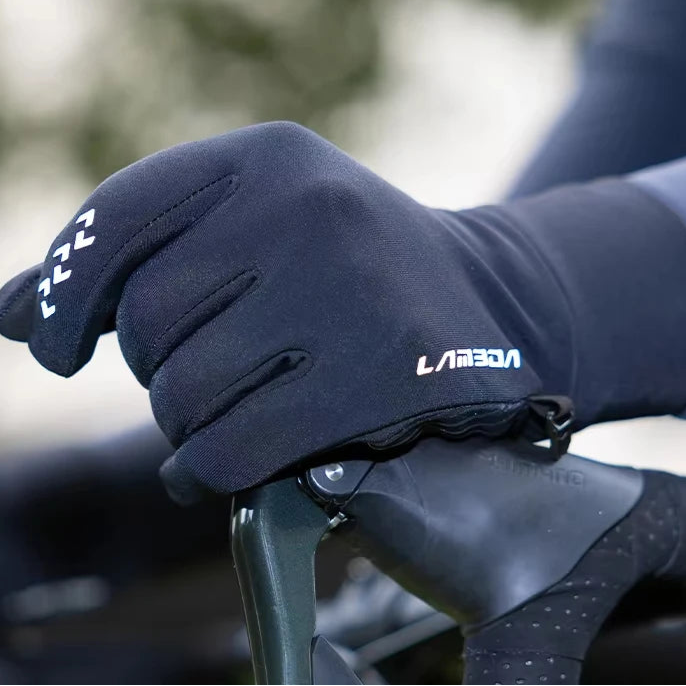 Winter Cycling Gloves for Men and Women - Thermal Full Finger Bike Gloves - Touch Screen Windproof Warm Non-Slip Road Mountain Bicycle Gloves for Running,Driving,Hiking,and Skiing