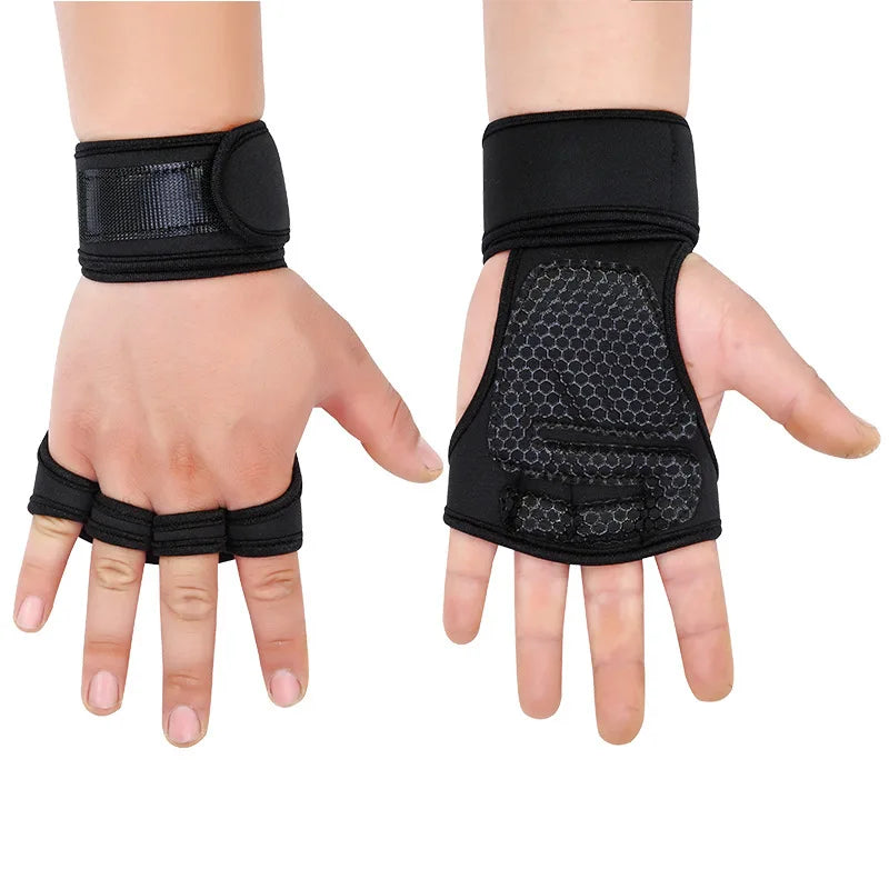 Fit Active Sports New Ventilated Weight Lifting Workout Gloves with Built-in Wrist Wraps for Men and Women - Great for Gym Fitness, Cross Training, Hand Support & Weightlifting.