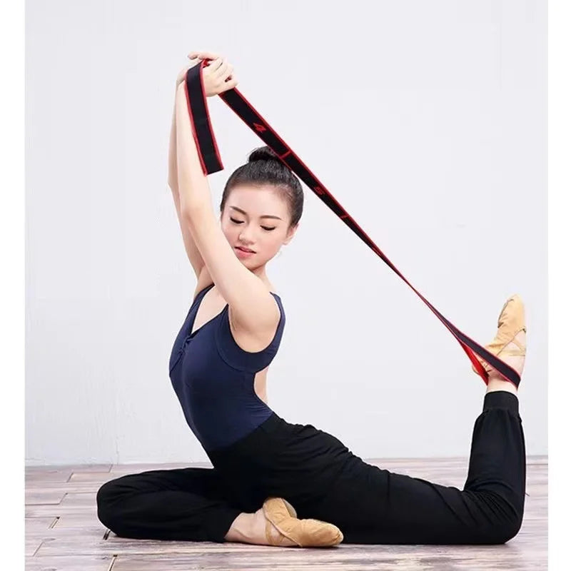1pc Stretching Strap with Loops - Non Elastic Stretch Band for Physical Therapy, Yoga Strap for Stretching Equipment, Stretch Bands for Exercise and Flexibility - Fascia, Hamstring & Leg Stretcher Belt