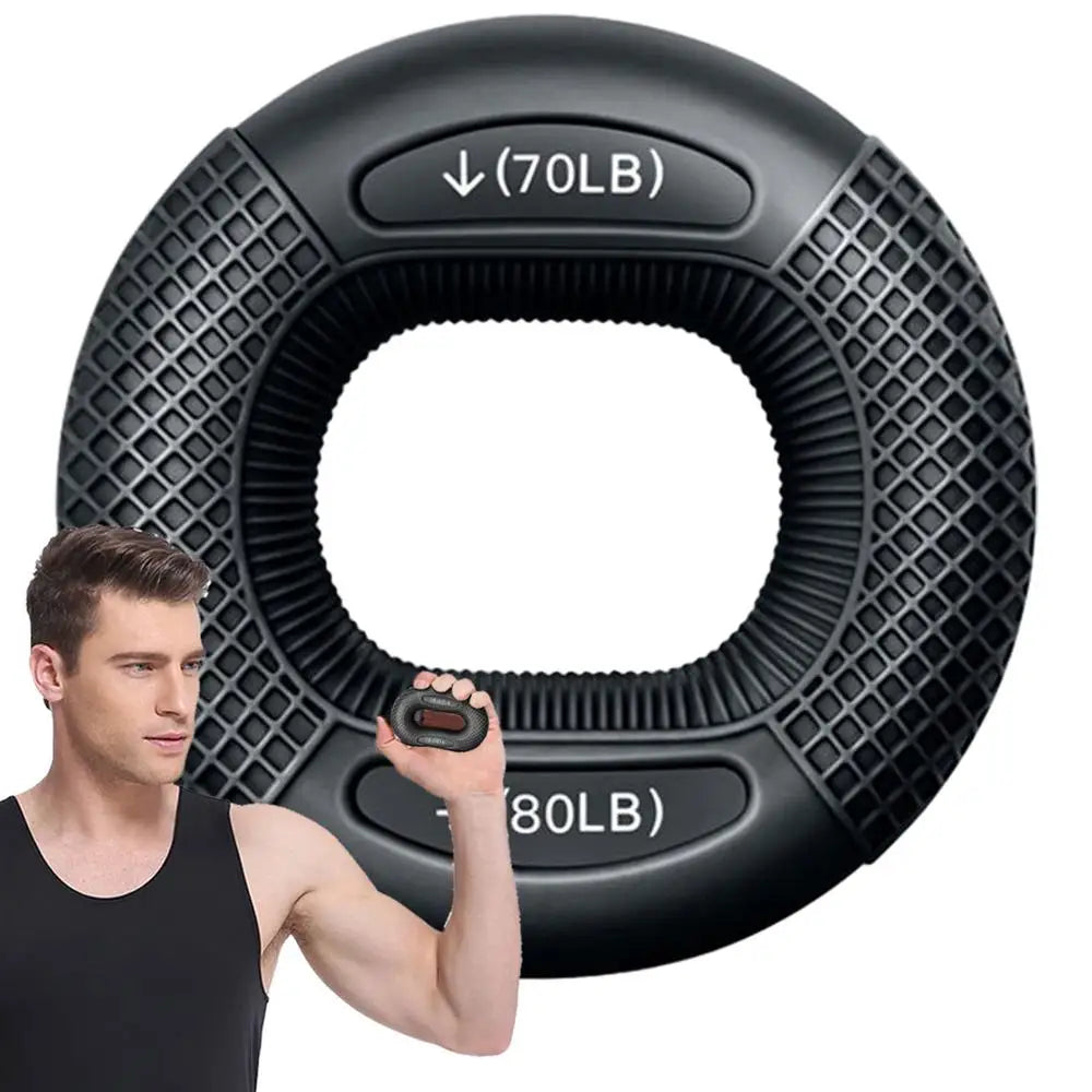 Hand Grip Strengthener, Grip Strength Trainer, Fingers Exerciser - Silicone Rings for Muscle Training Sports Rock Climbing Finger Rehabilitation Training,Hand & Wrist Muscles Trainer Stress Relief,5 Resistance Levels