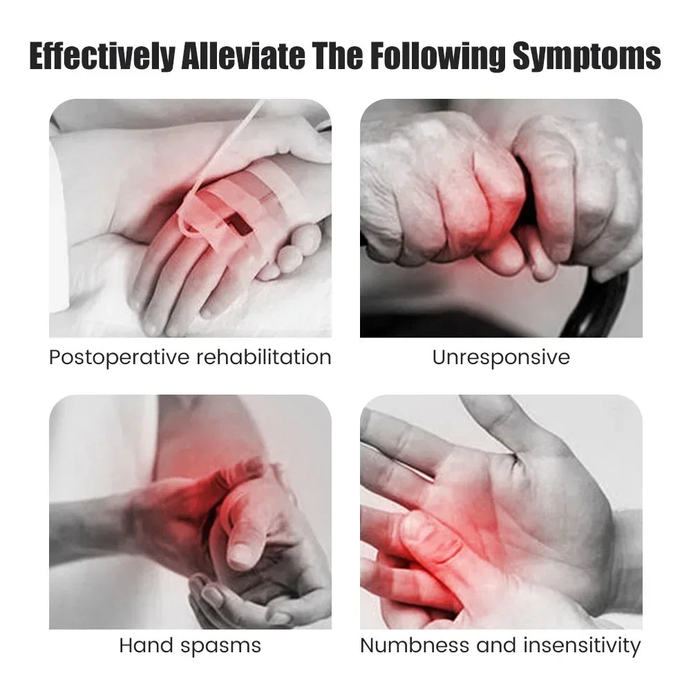 Rehability Robot Gloves Hemiplegia Hand Stroke Recovery Equipment, Hand Dysfunction Training Device for Stroke, Finger Orthosis for Finger Cramps (Left, M)