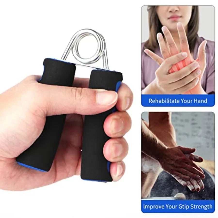 Hand Grip Strengthener Set, Finger Gripper - Soft Foam Hand Exerciser for Quickly Increasing Wrist Forearm and Finger Strength, 2 Pack