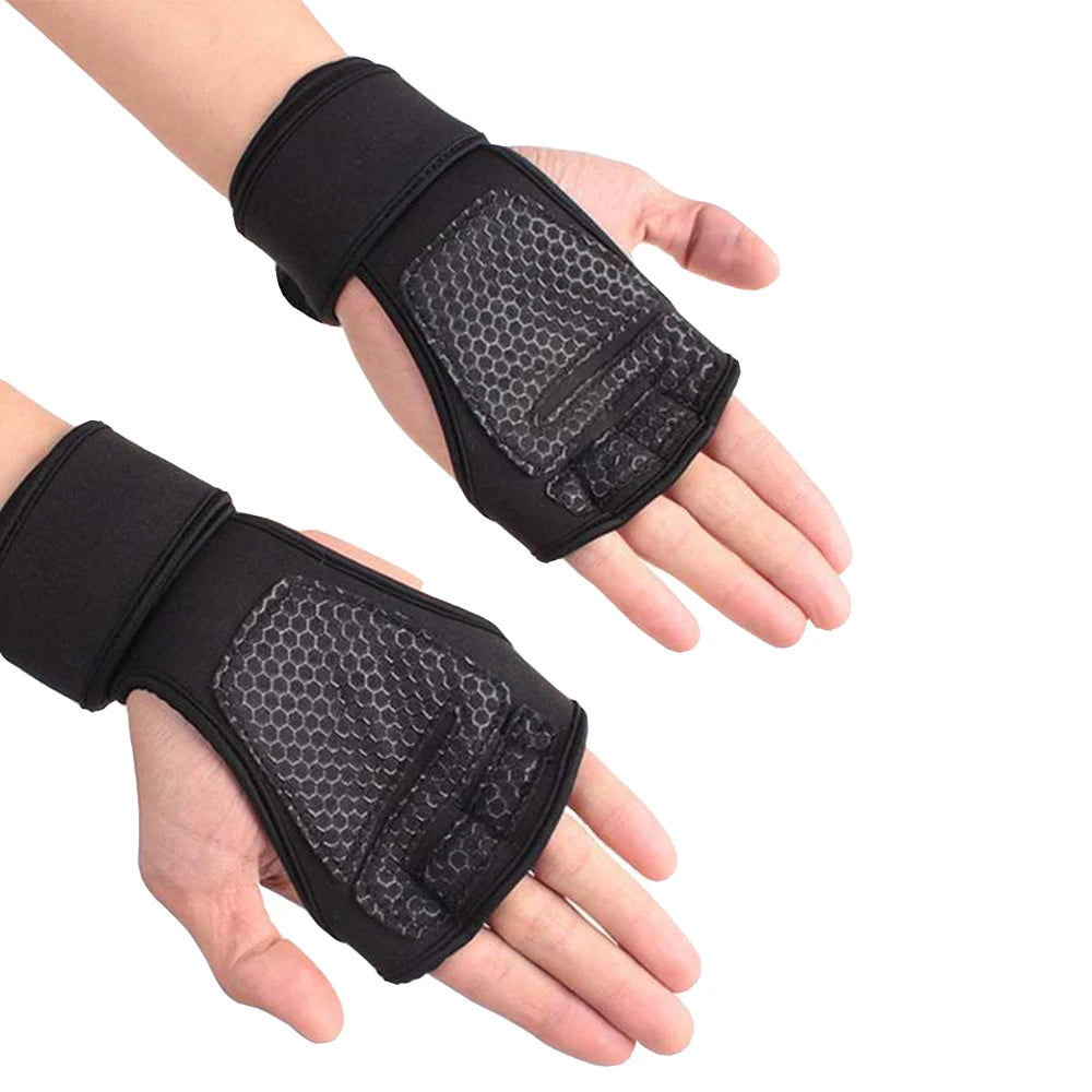 Fit Active Sports New Ventilated Weight Lifting Workout Gloves with Built-in Wrist Wraps for Men and Women - Great for Gym Fitness, Cross Training, Hand Support & Weightlifting.