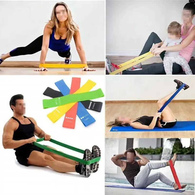 Resistance Bands, Set of 5 TPE Elastic Workout Bands Exercise Loop for Working Out Gym Strength Training Yoga Pilates