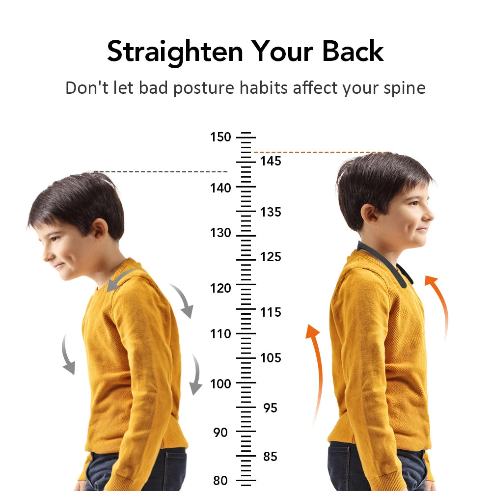 Smart Posture Corrector for Women, Smart Back Support, Smart Corrector for Hunchback, Back Posture Monitoring Improving The Hunchback Posture Corrector Vibrating, Universal for Men and Women(Black)