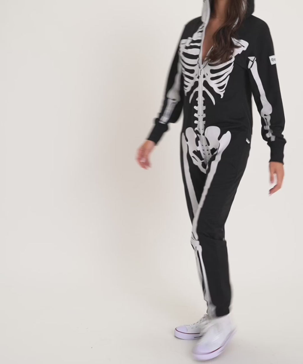 Skeleton Halloween Jumpsuit Costume for Women