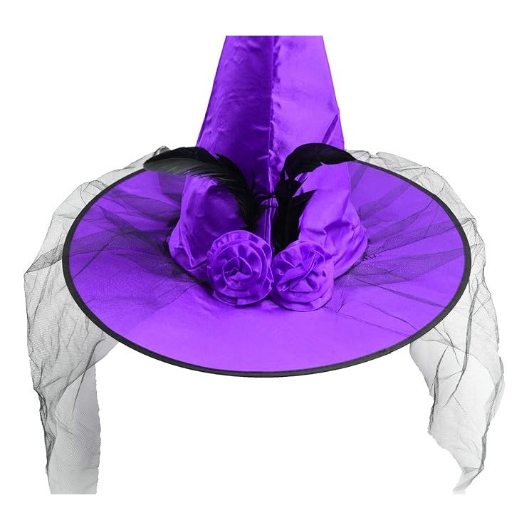 Halloween Witch Hat for Adults — Spooky Party Costume Accessory for Women, Halloween, Cosplay & Themed Events