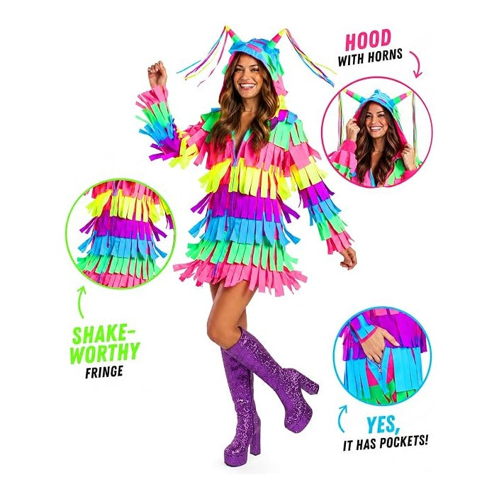 Elves Women's Halloween Costume - Hooded Long Sleeve Dress