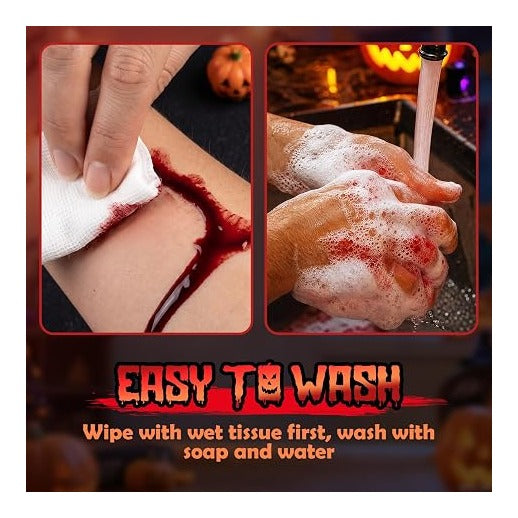 4PCS Halloween Fake Blood Kit Cosplay Vampire Makeup Accessories